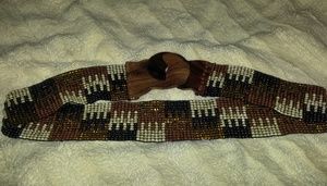 Bundle 3 for $20. Brown tone beaded stretch belt
